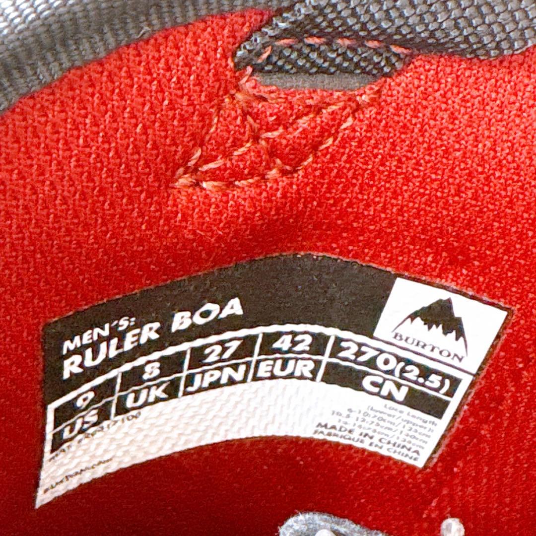 メンズスノーボードブーツ　BURTONバートン　ルーラー　ダブルボア27センチ