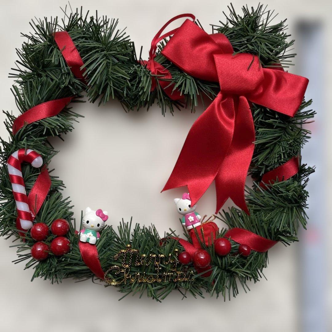 レア ハローキティ クリスマス レトロ リース コレクター サンリオ 2000年