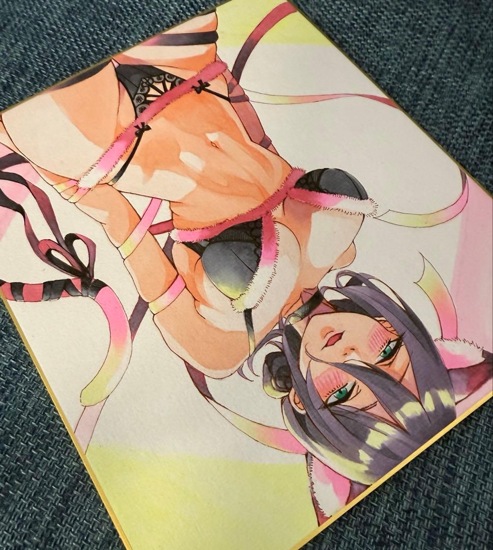 さ*ふ様 レゼ　チェンソーマン　イラスト　手描きイラスト　色紙　ファンアート