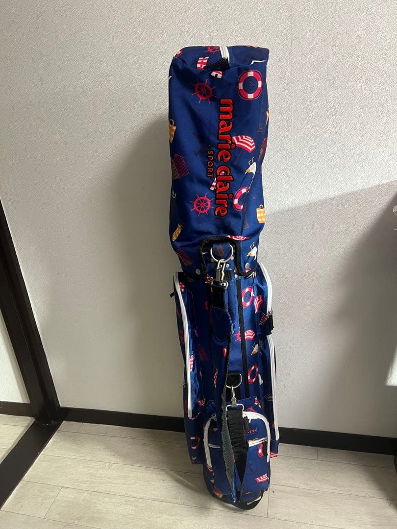 ★お値下げ★ marie claire ゴルフバッグ ネイビー