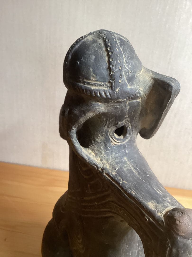 仮面土偶特大　長野県中ツ原縄文弥生古墳複製品高さ約32cm×幅約20cm