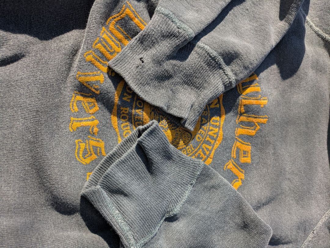 ビンテージスエット4本針 カレッジ 60年代 ブラックフェード