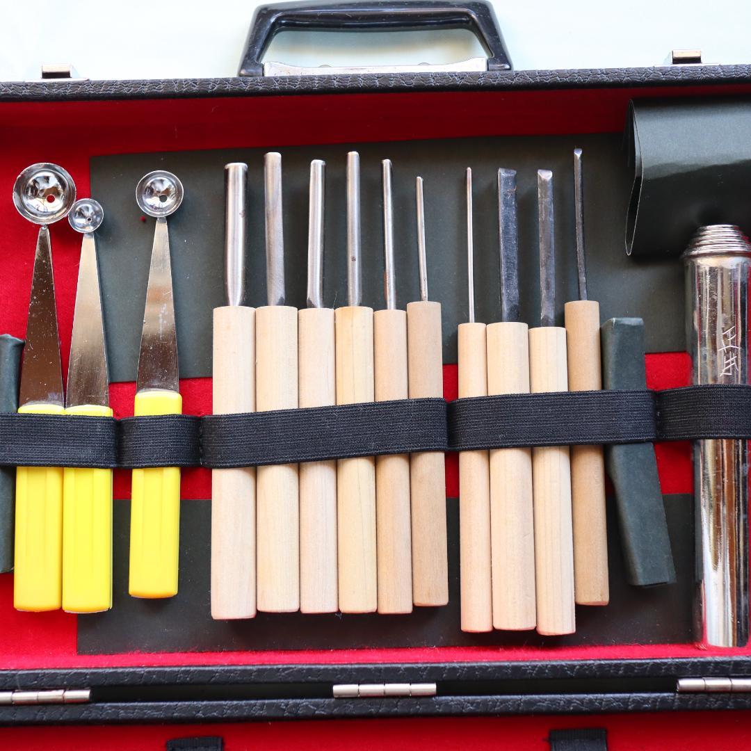 正本 ムキモノセット　全24点　坪錐10本組 　筒抜6本組　繰ヌキ3点　タズナ抜