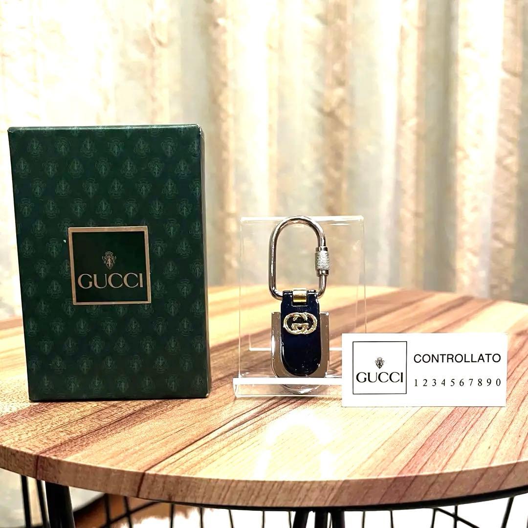 ✨未使用品✨GUCCI グッチ キーホルダー インターロッキングG ゴールドロゴ