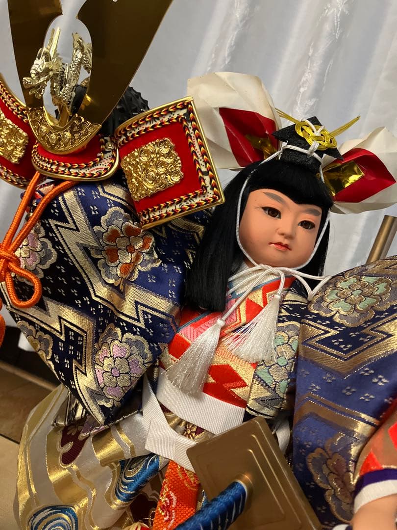 市松人形 豪華衣装 黒髪 プレミアムクオリティ