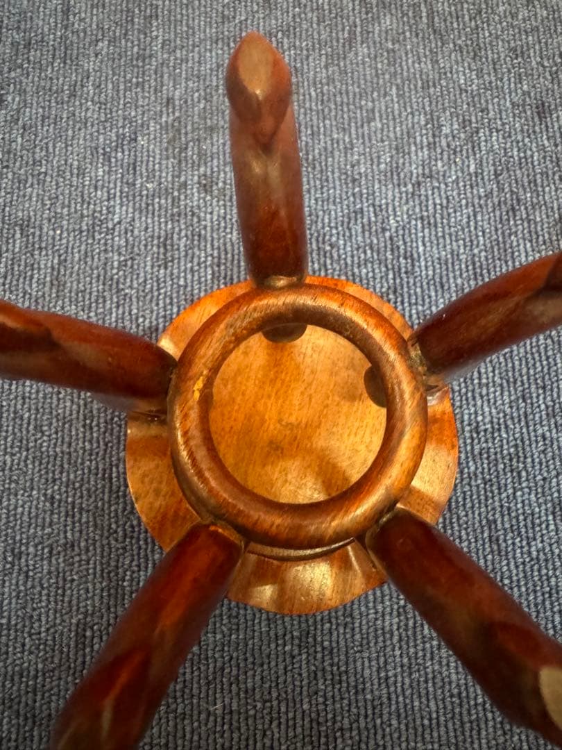 1623 花梨　唐木　天然木　ミニ花台　飾台　香炉台　中国美術