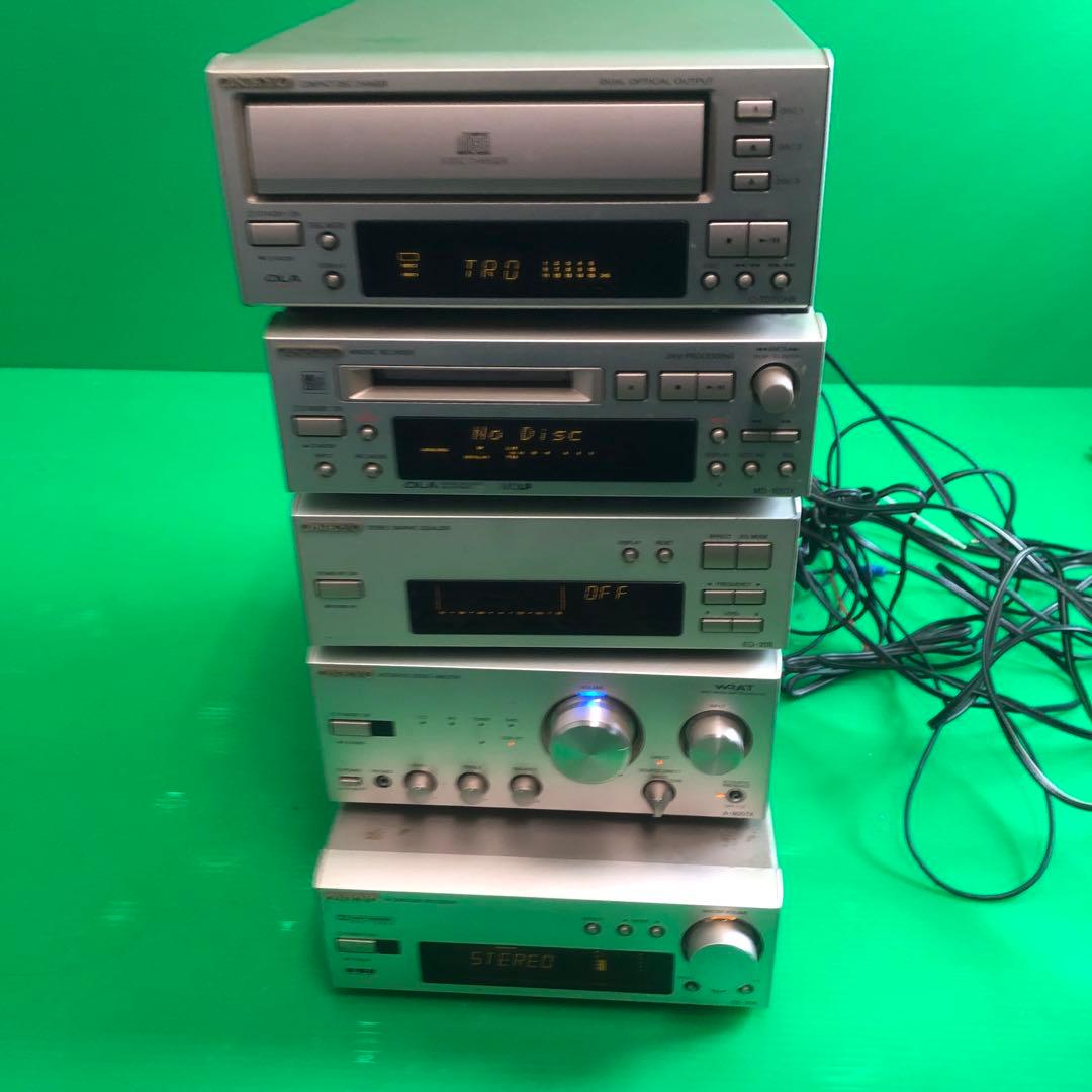 Onkyo ミニコンポ CDデッキ MDデッキ イコライザー アンプ プロセッサ
