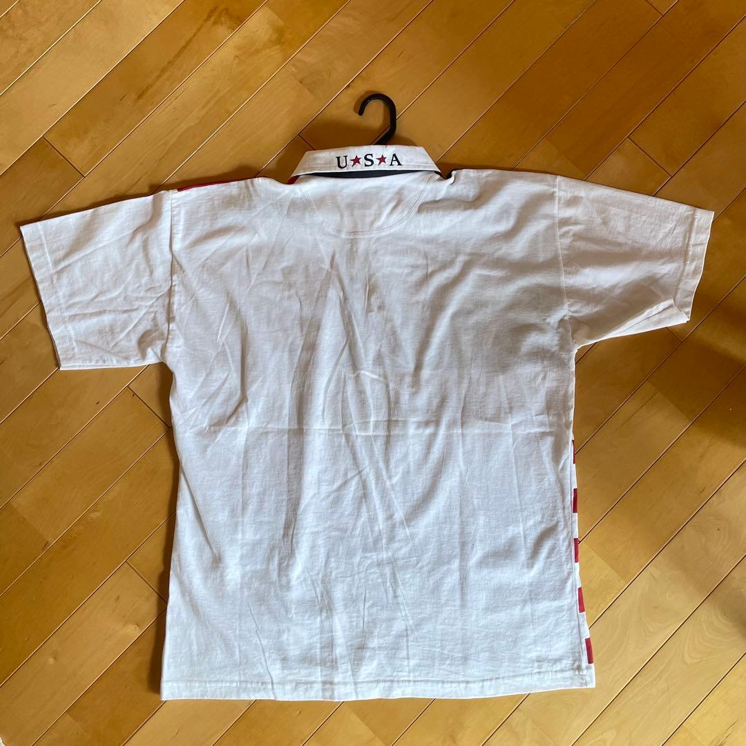 Calhoun アメリカ国旗ラガーシャツ XL ポロシャツ