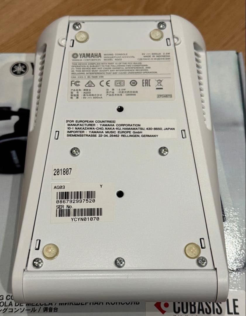 YAMAHA AG03 オーディオインターフェース　ミキサー