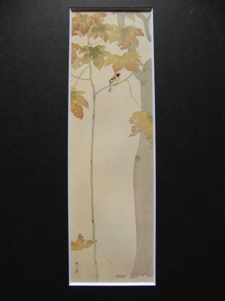 菱田春草、春夏秋花鳥 ３、希少な額装用画集より、新品高級額装付、状態良好