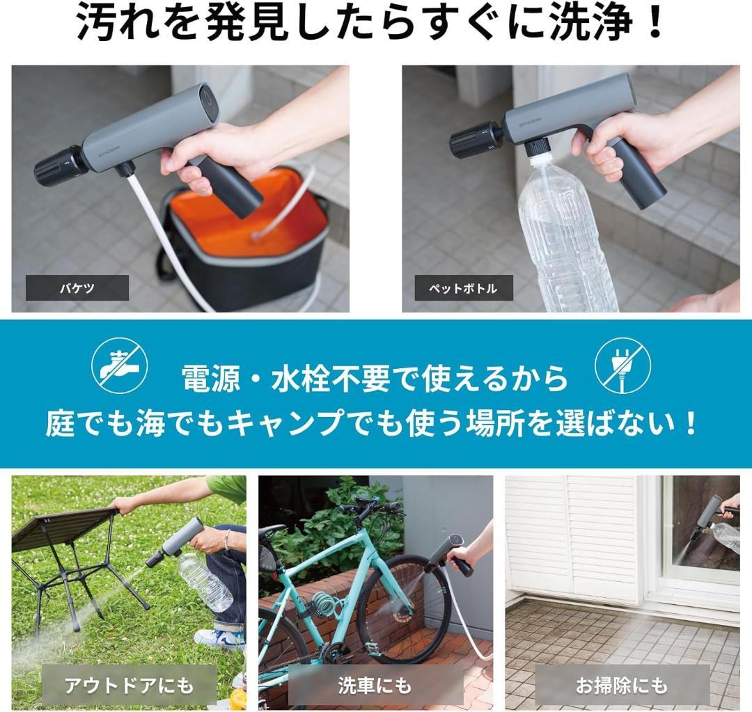 SPICERR ポケットタブル高圧洗浄機 SWU-201(BK)