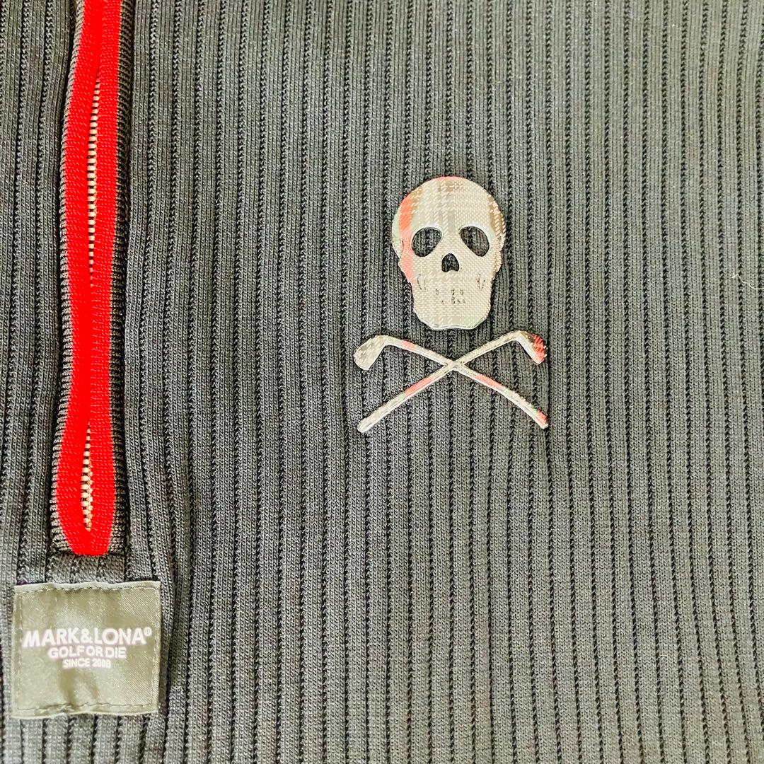 【極美品】マークアンドロナ ポロシャツ ニット ゴルフ ハーフジップ 黒 46