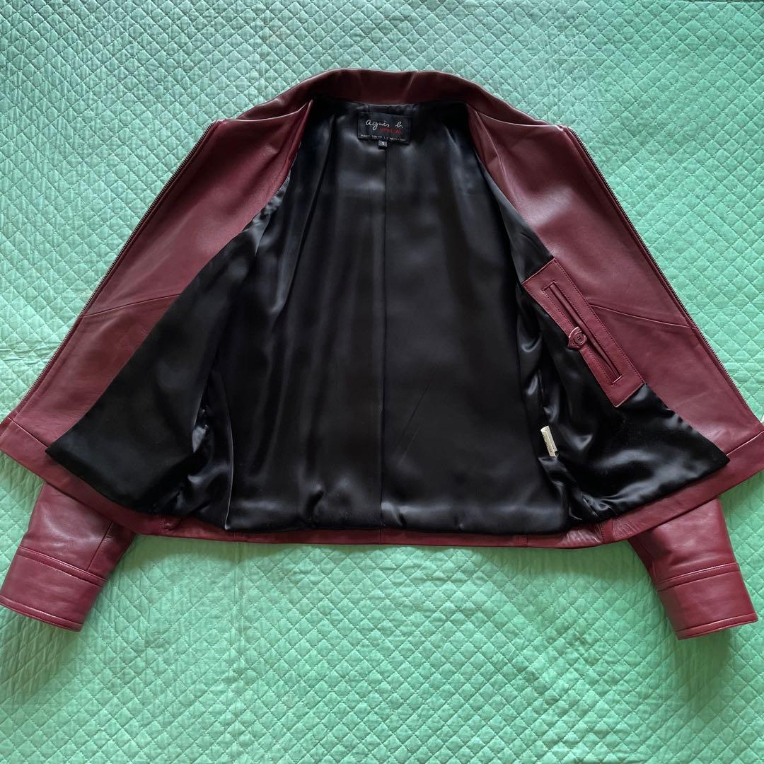 ⭐︎ベイクドポテト⭐︎【着用1回】agnes b. レザージャケット　羊革　１