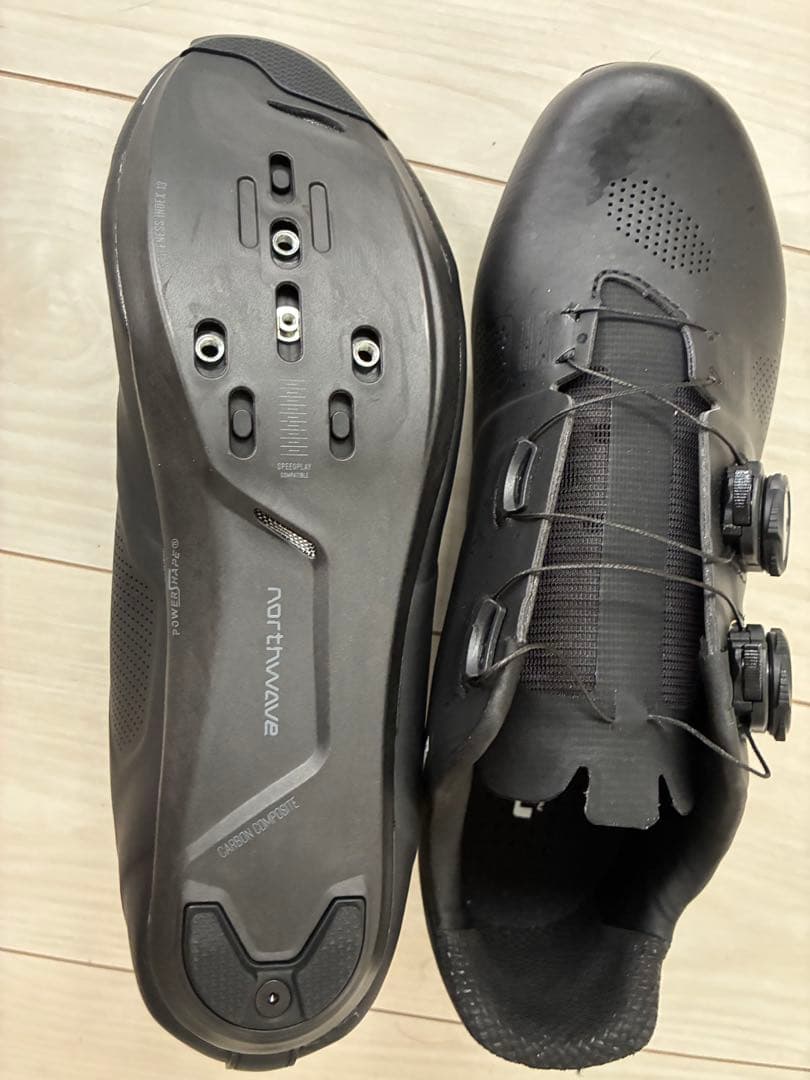 ロードバイク用シューズ ブラック ダイヤル式