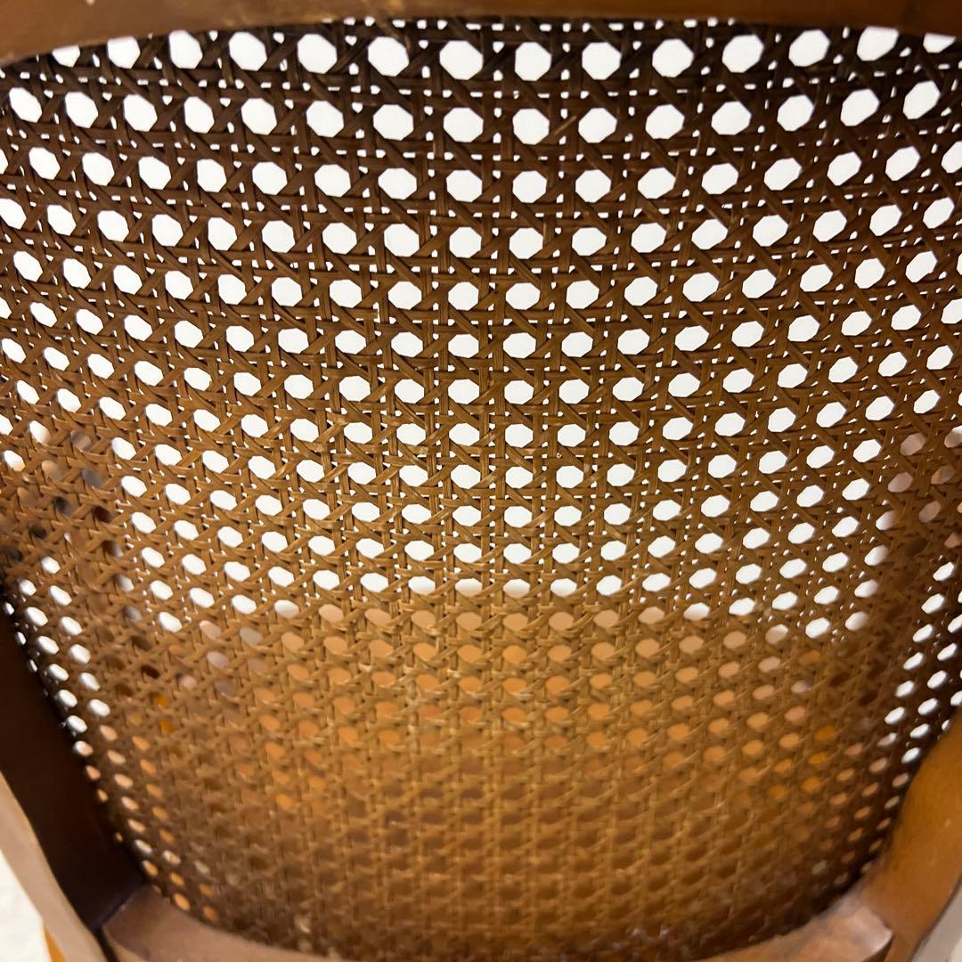 ヴィンテージ アンティーク レザー 猫脚 ラタンチェア 一点物