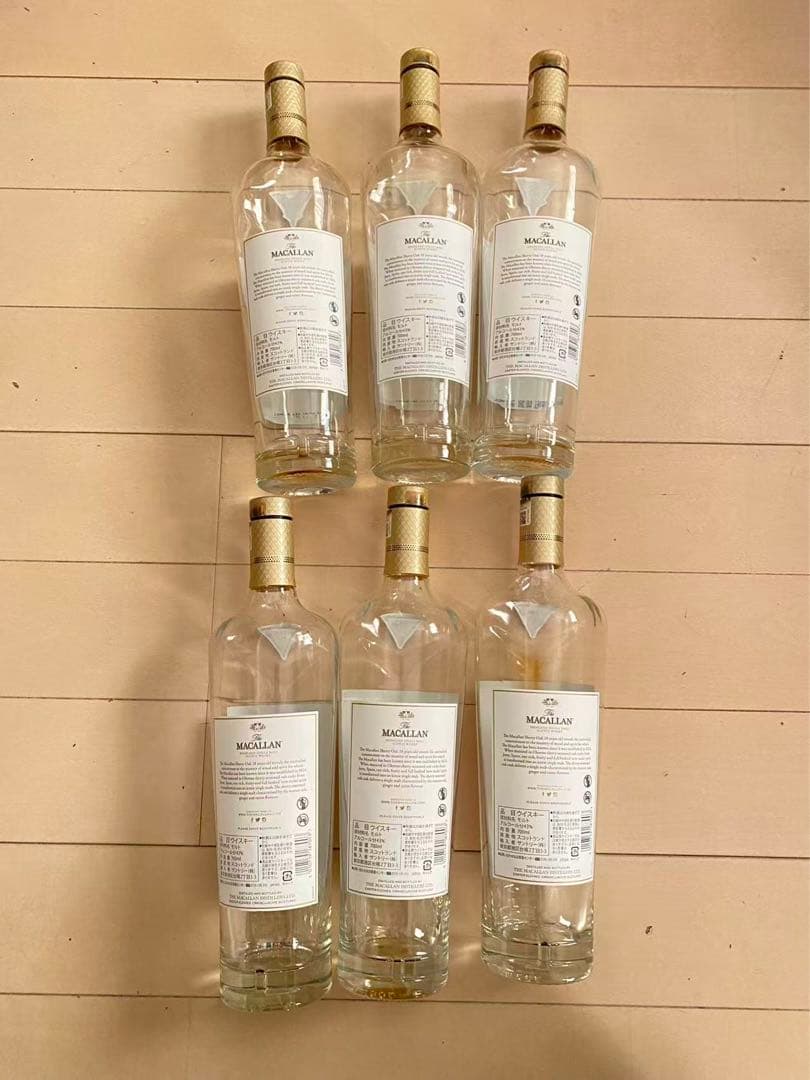 MACALLAN マッカラン 18年 シェリーオーク 700ml空瓶 6本 空箱