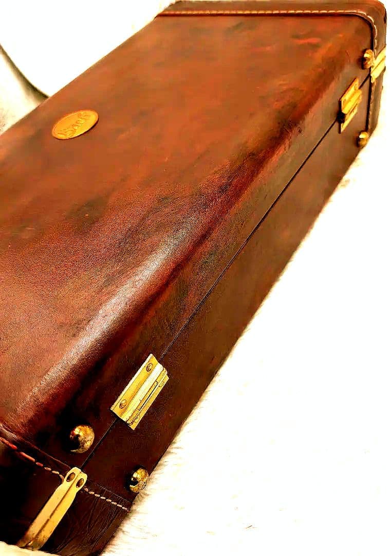 500円値下●Bach バッグ 本革風 希少トランペットシングルケース ブラウン