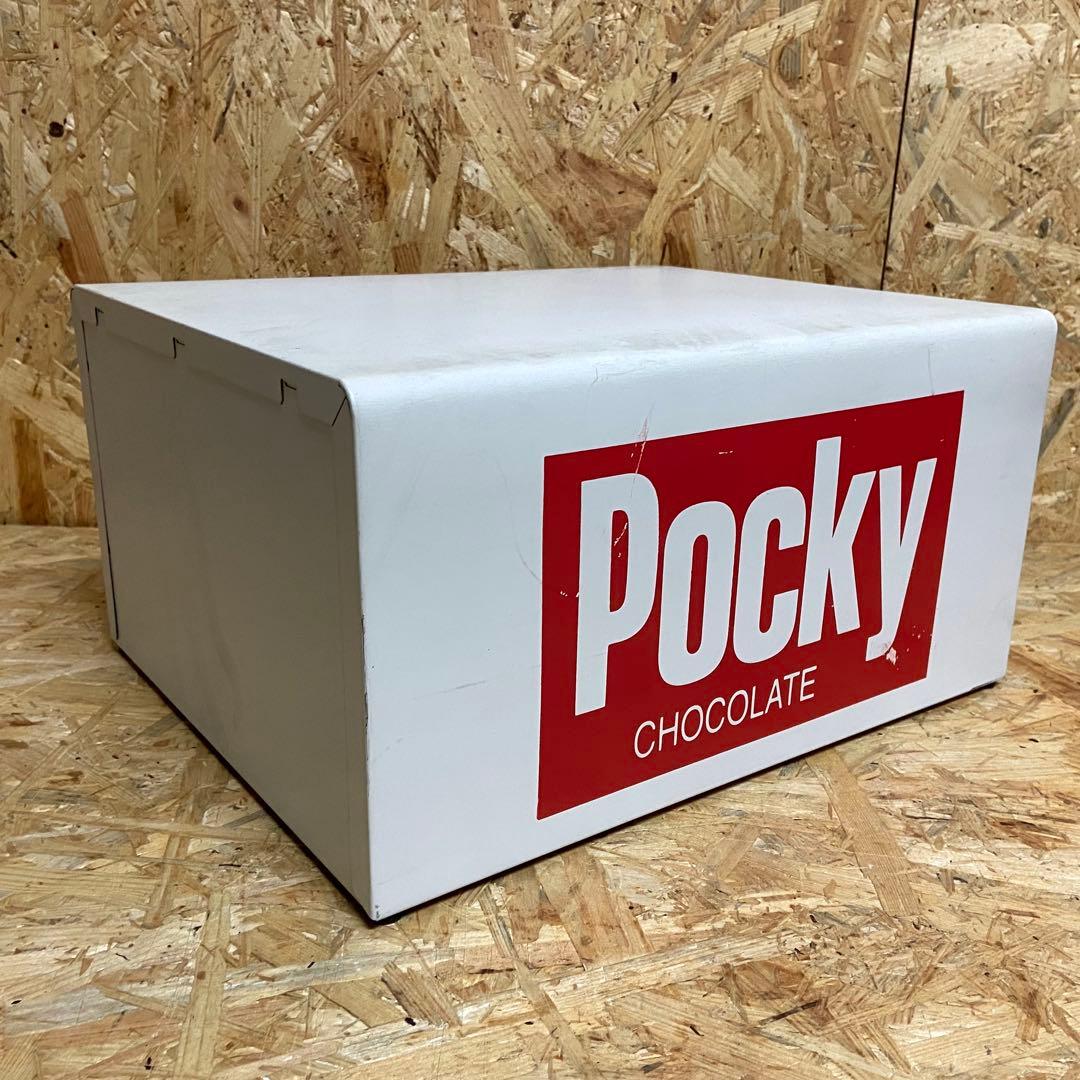 グリコ ポッキー 店舗用ディスプレイ 3段収納ケース　スチール什器 Pocky