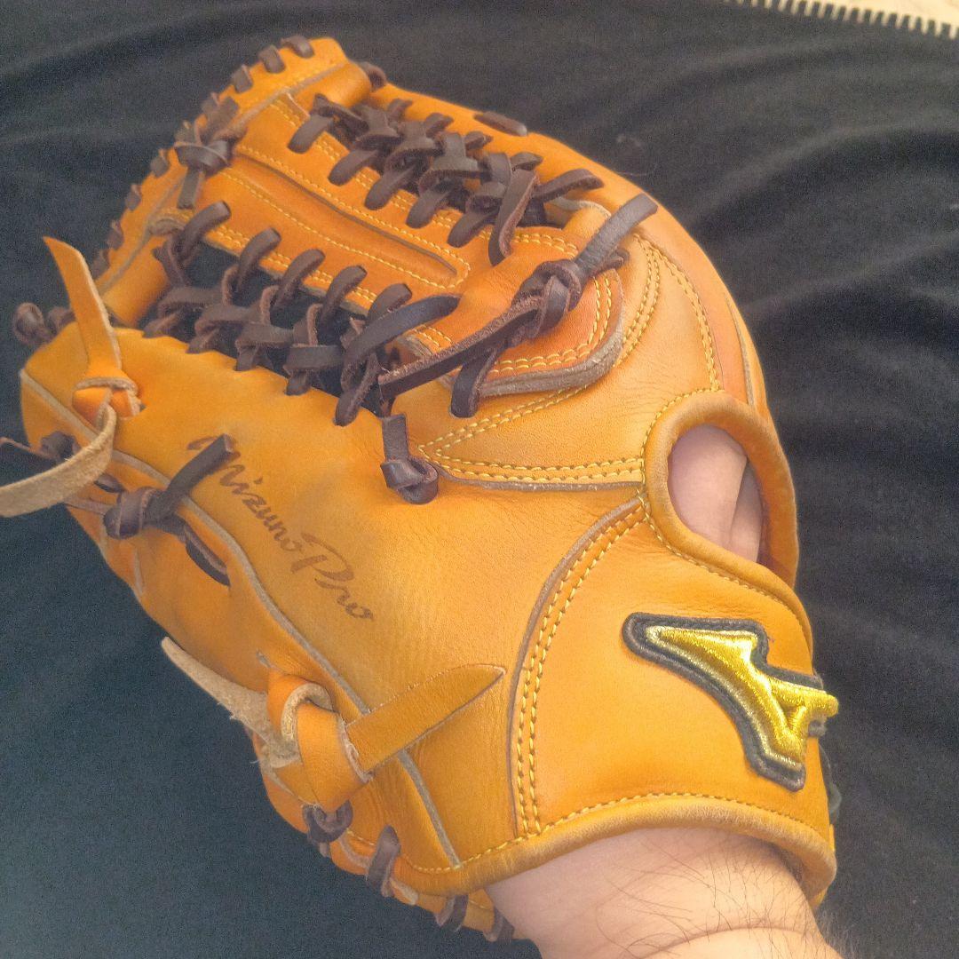 ミズノ　Mizuno 硬式外野　グラブ　キップレザー　型付済み