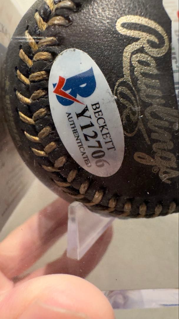 フェルナンドタティスjr直筆サインボール　限定黒ボールBECKETT社