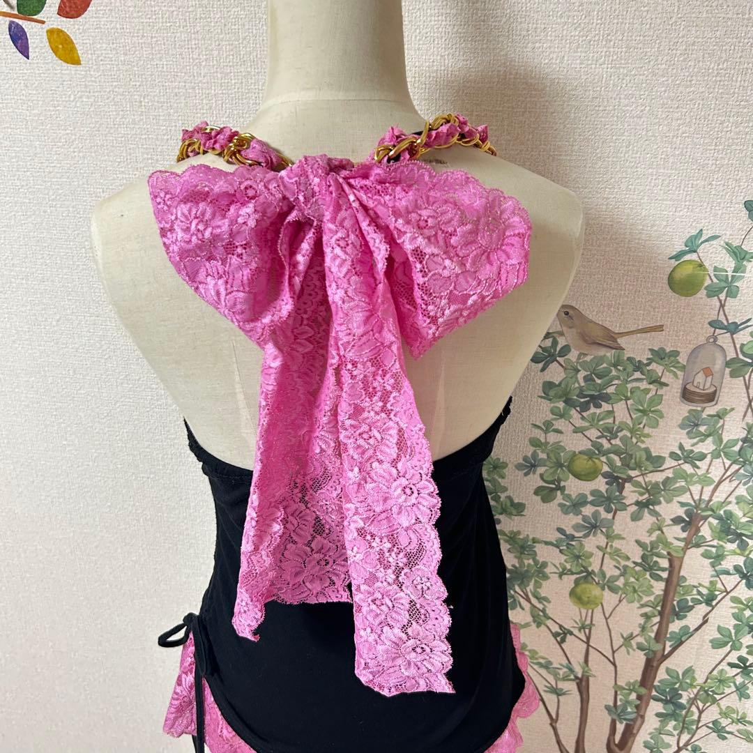 MARS レア　レースおりぼんチェーンキャミ