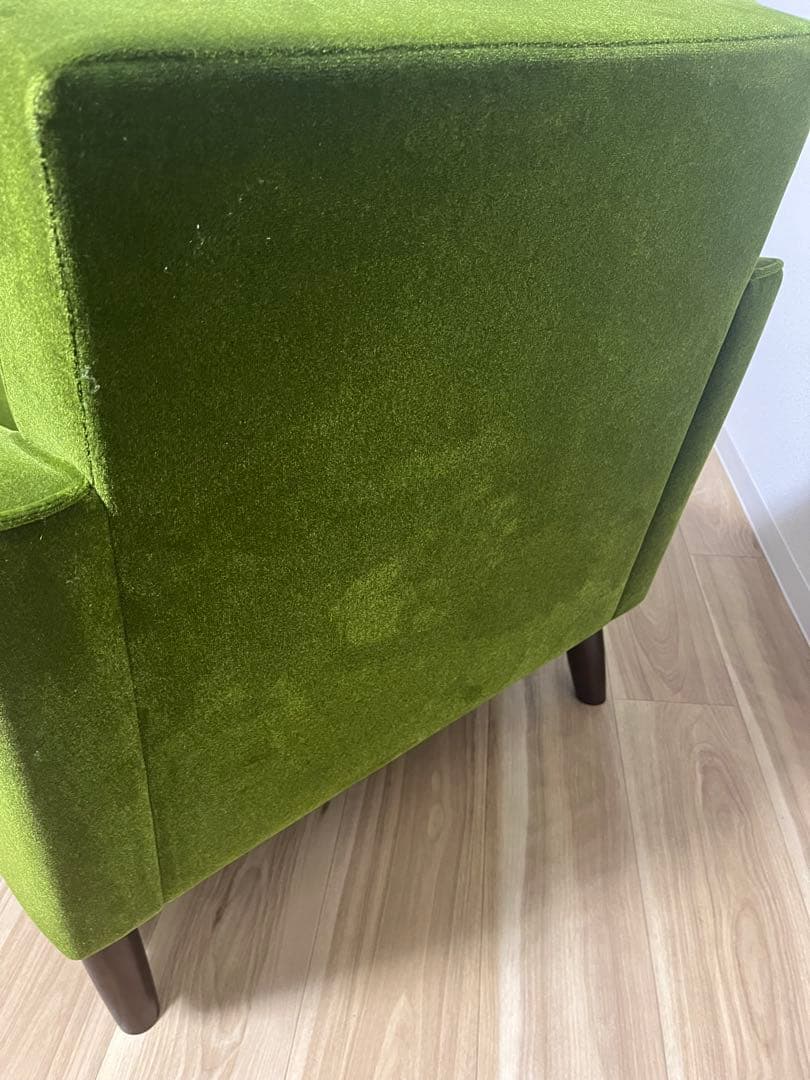 カリモク60　ロビーチェア　モケットグリーン 1人掛けソファ