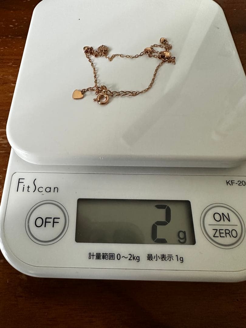 14k pink gold 型チャーム アンクレット