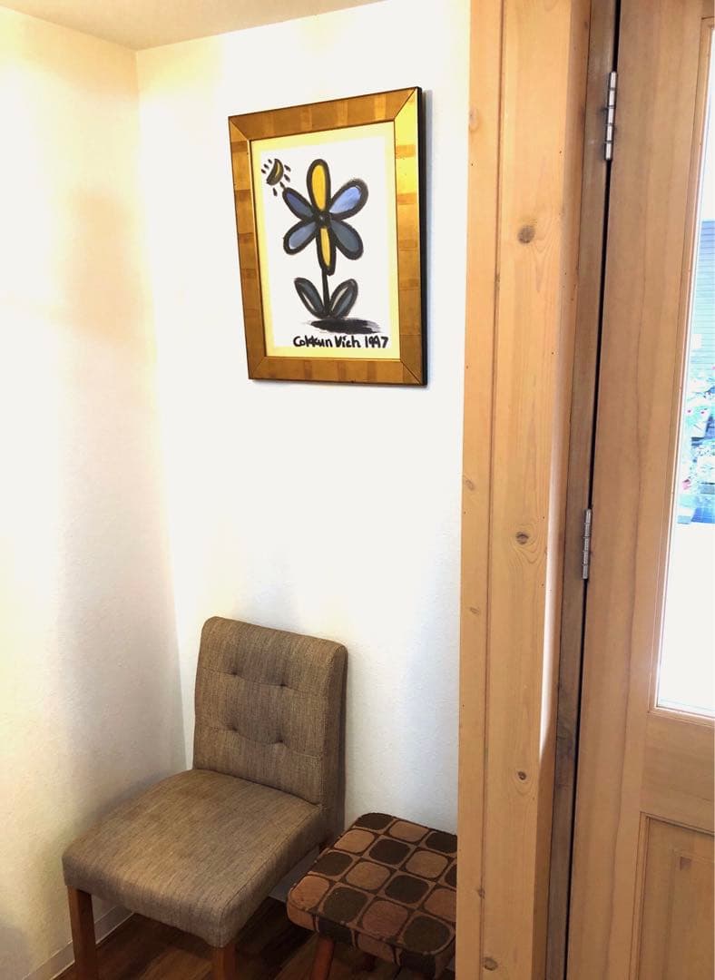 Cokkun Vich コックン・ヴィッチ「花」現代アート 額入り絵画