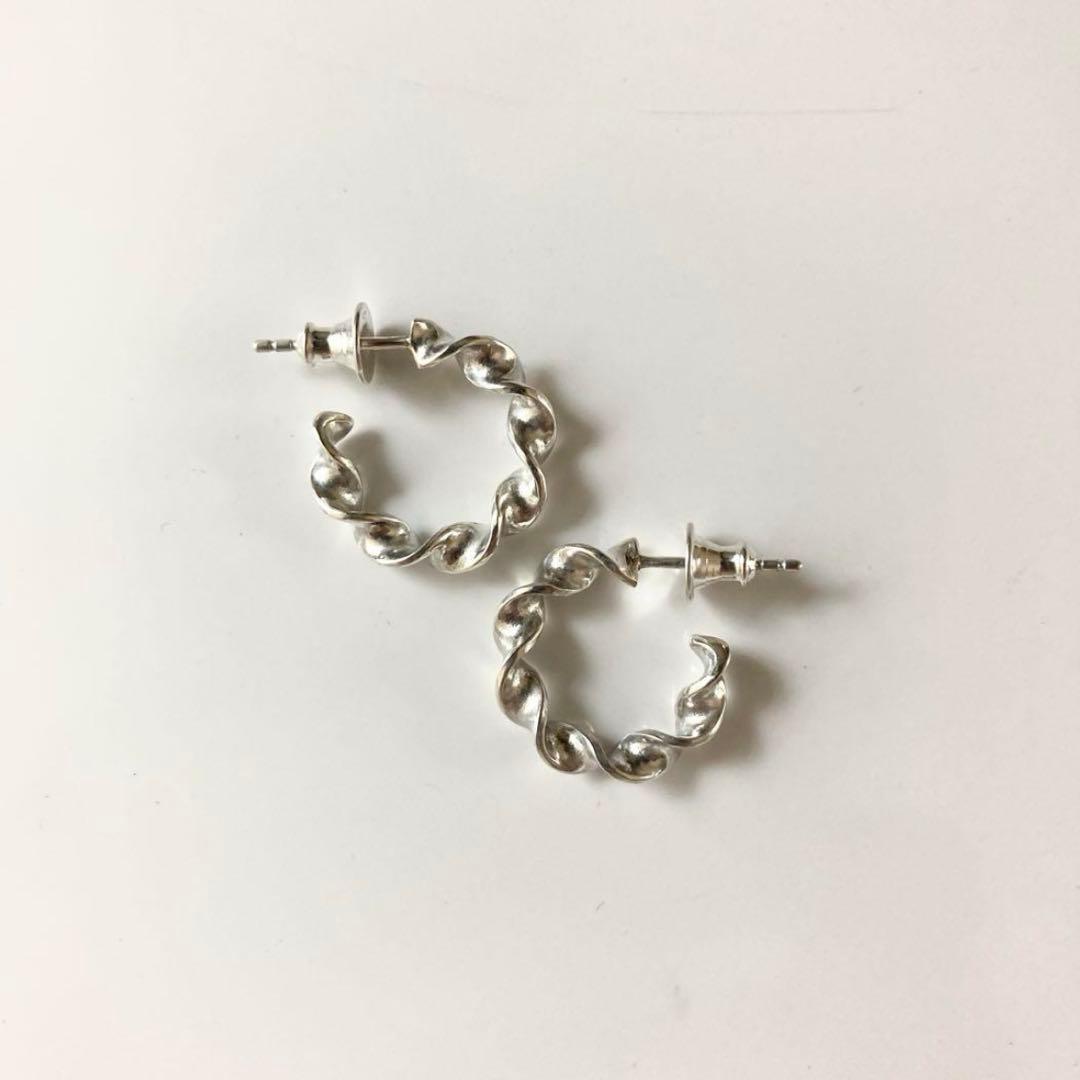 両耳　14mm シルバー925 フープピアス