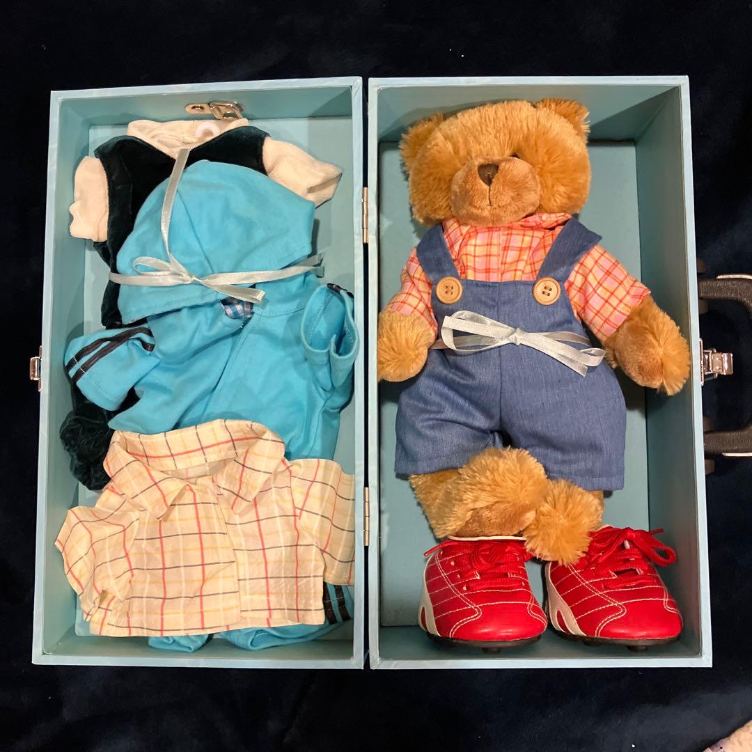 ビルドアベア　着せ替え人形 本体のテディベアと着せ替え各種 ハンドルBOX付き！