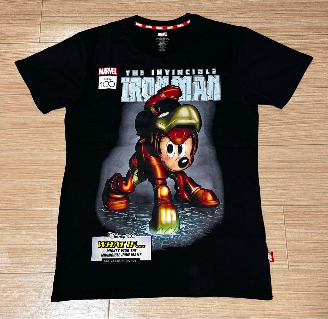 ディズニー100周年記念 ミッキーマウス × アイアンマン（マーベル） Tシャツ