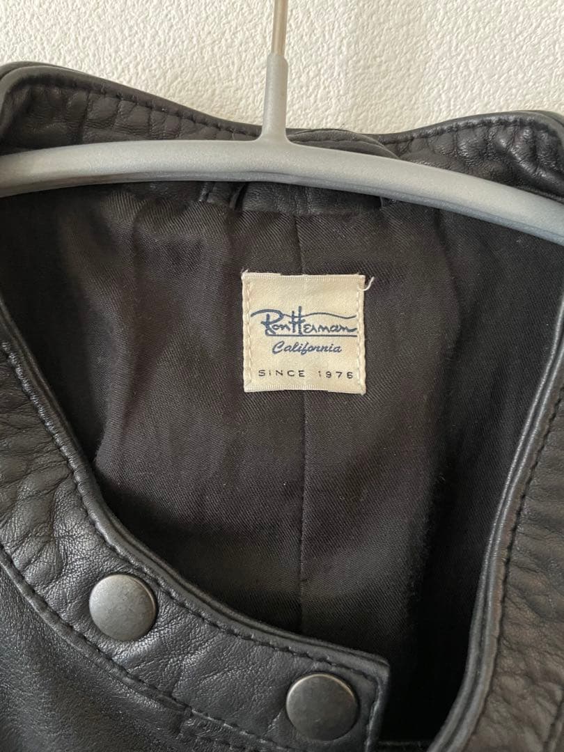 ロンハーマン　ブラック レザージャケット シングルライダース