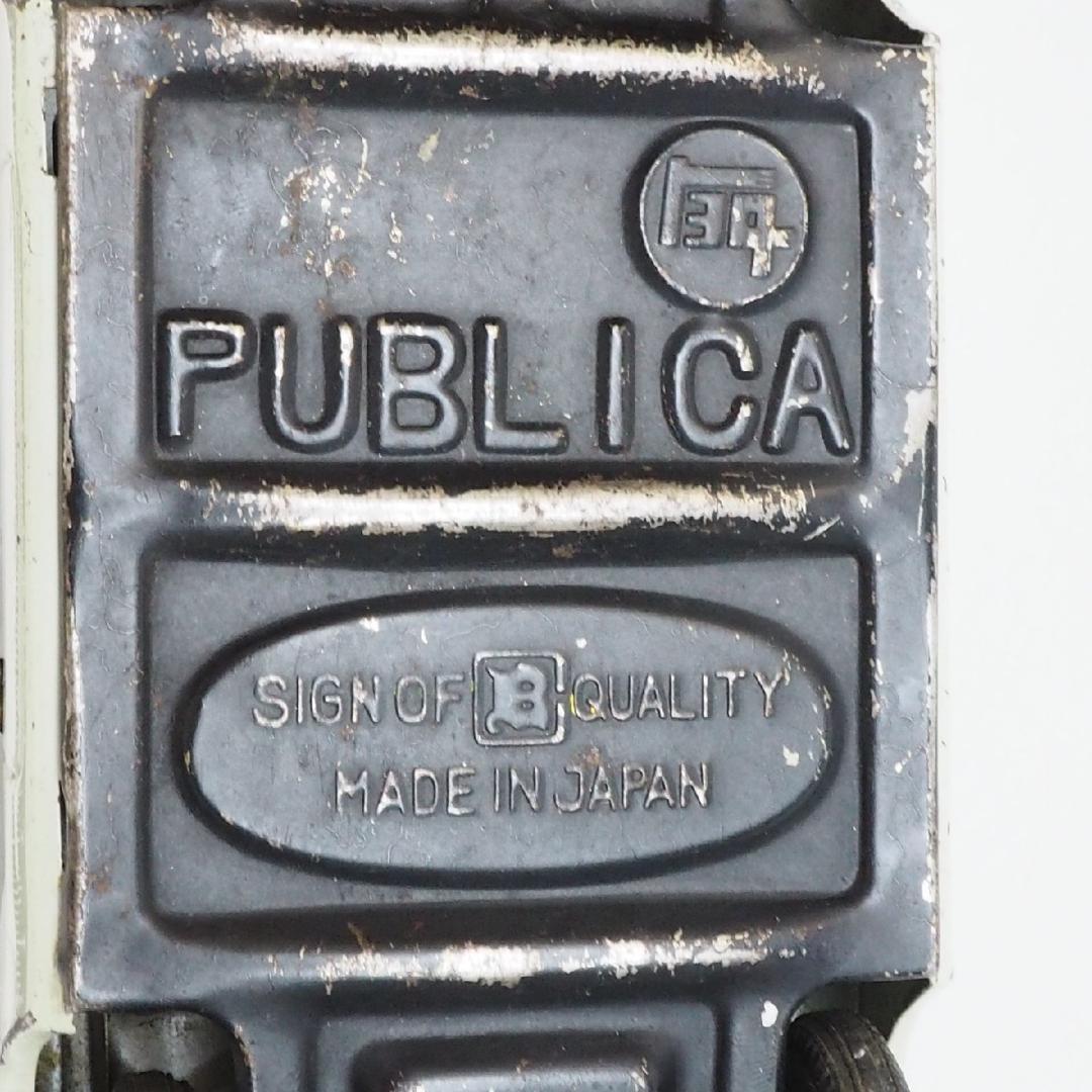 萬代屋【トヨタ パブリカ黄緑】ブリキtin toy car自動車ミニカー【箱無】