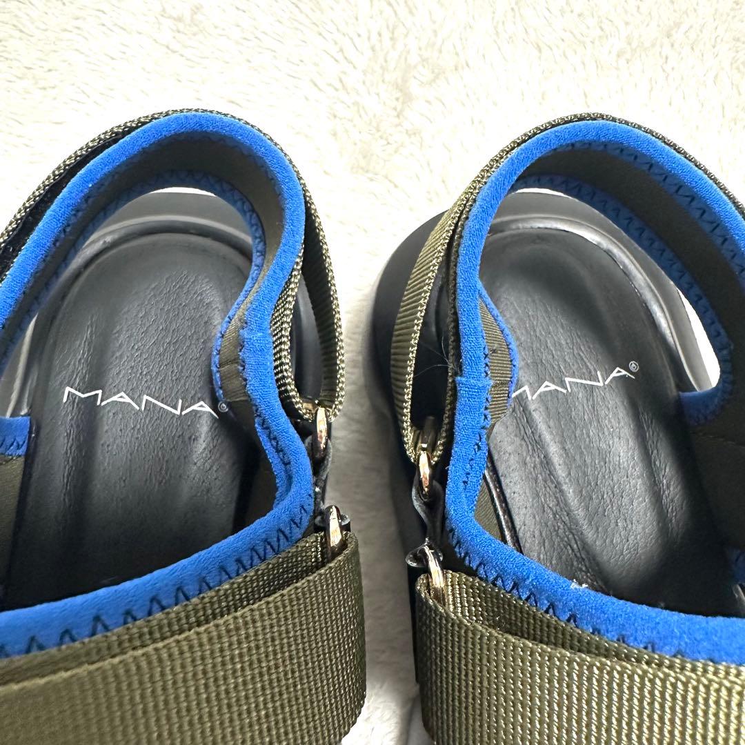 未使用品　MANA マナ　ベルクロサンダル　コンビ　バイカラー　スポーツサンダル