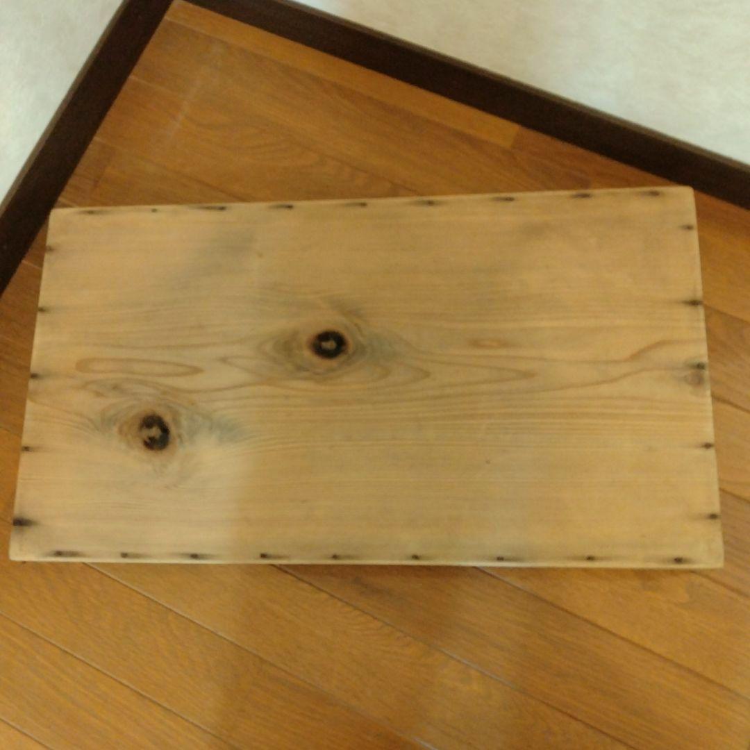 昭和レトロ　もろぶた　餅箱　蓋付き 5段　焼印　木製　古道具