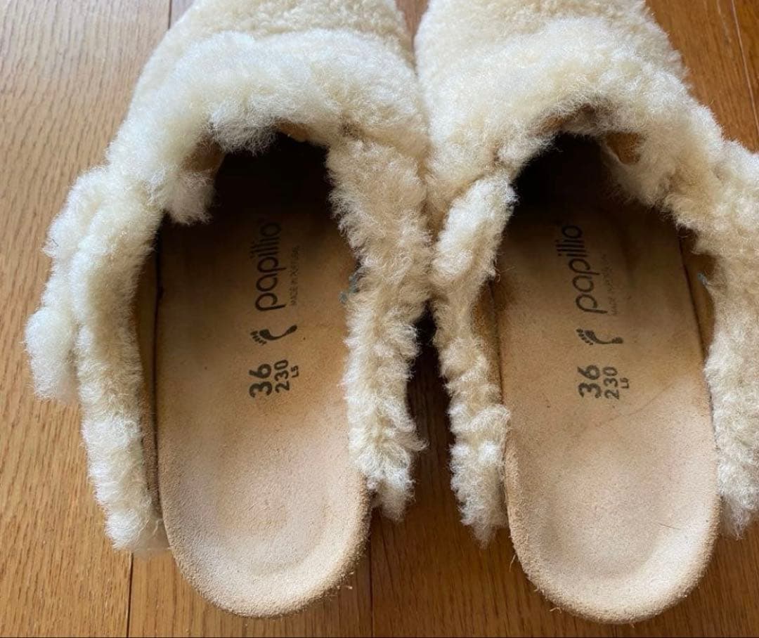 ★BIRKENSTOCK【パピリオ】36ファニー テディエッグシェル　美品