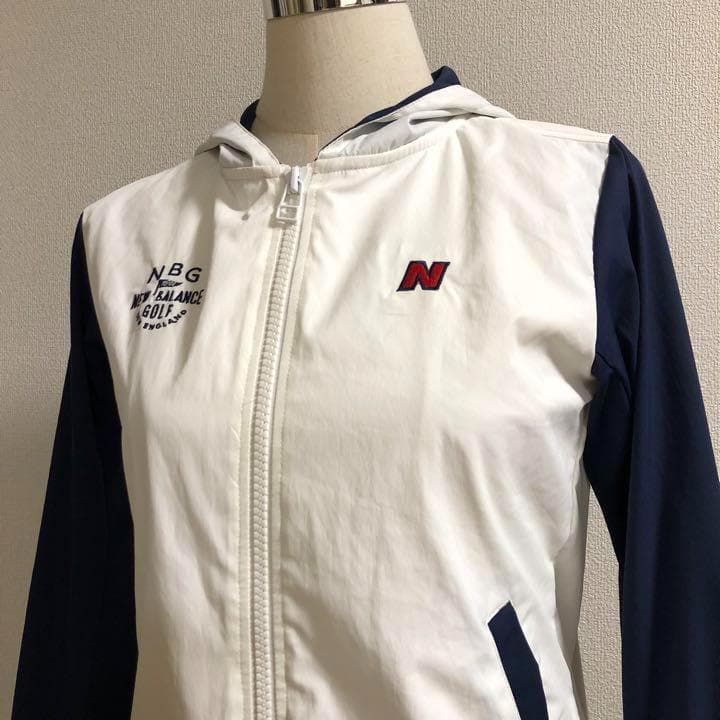 ニューバランスゴルフ ダブルジップ パーカー ネイビー×ホワイト サイズ1