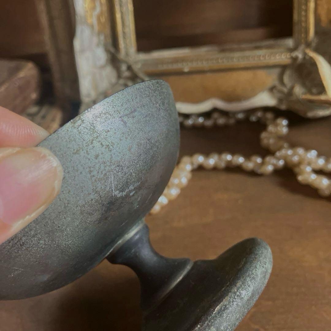 お取り置きフランスアンティークカップ　ゴブレット小物入れに　シャビーシック特割