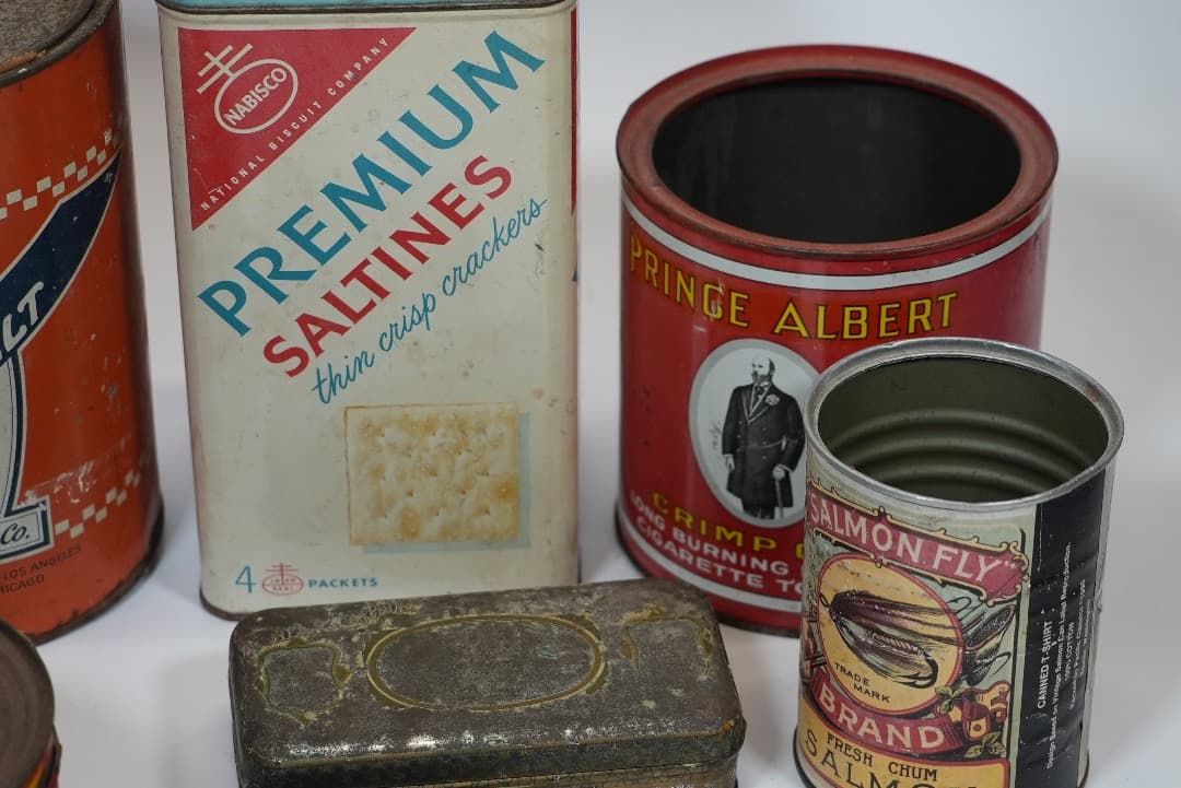 アンティーク缶セット Ovaltine, Epsom Salt, Premiu