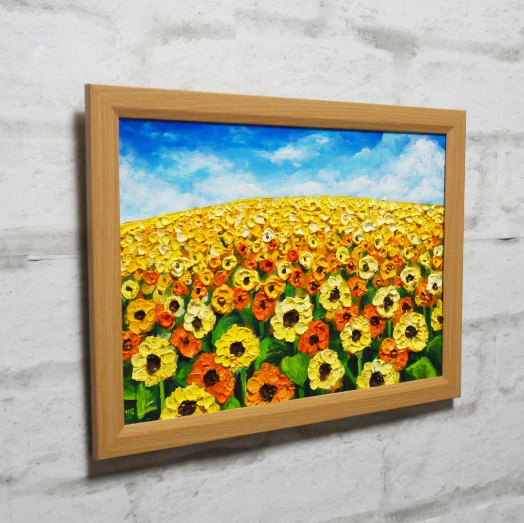 油絵 絵画 【ひまわりの丘】