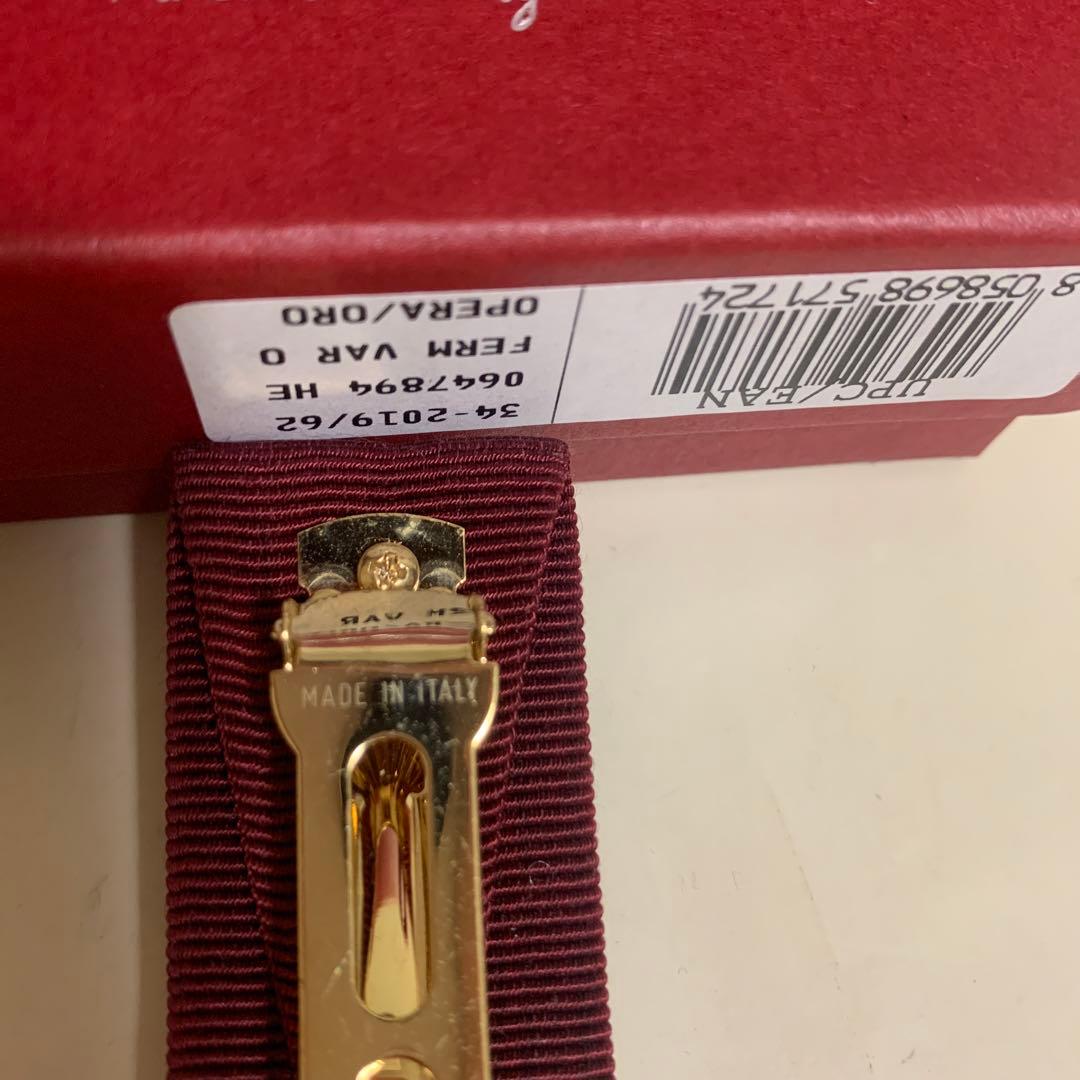 フェラガモ バレッタ　ボルドー