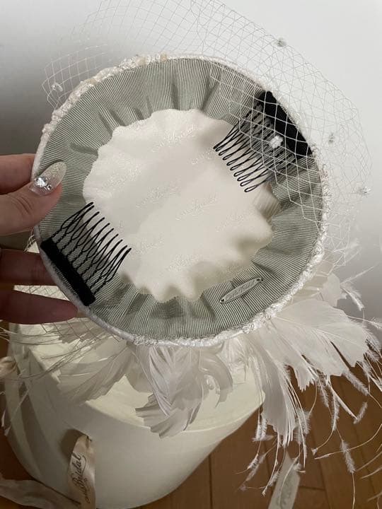 ca4la bridalカシラブライダル❤︎トーク帽 ベール羽根付き