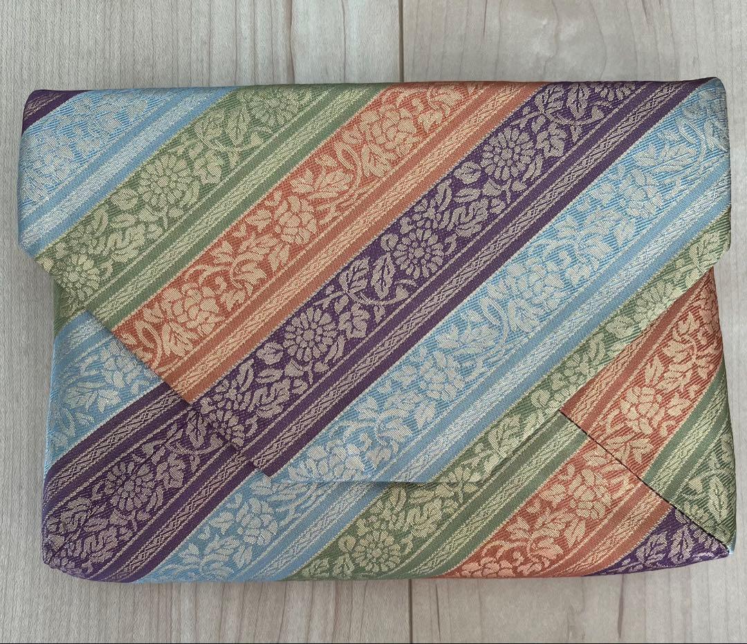 数寄屋袋　名物裂　西陣織　唐花間道　鳳斉謹製　茶道用帛紗　セット