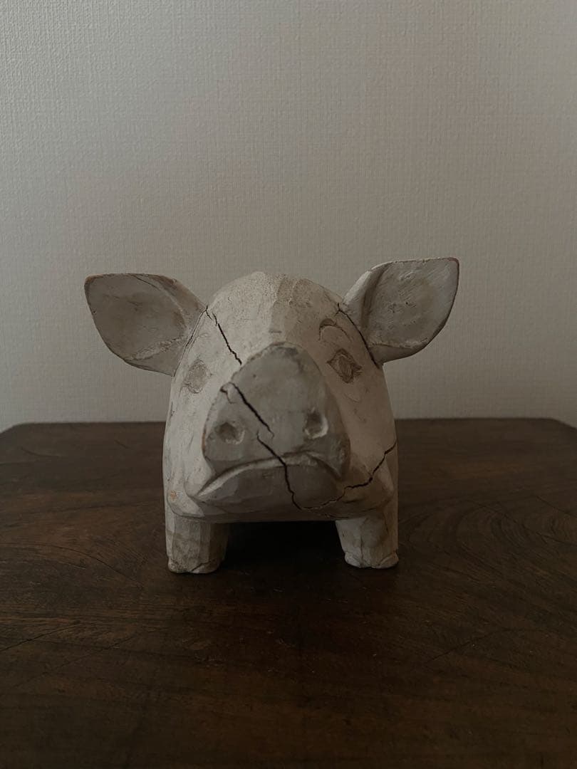 オアハカ 民藝木彫 ヴィンテージ豚像 1980s 中南米プリミティブアート