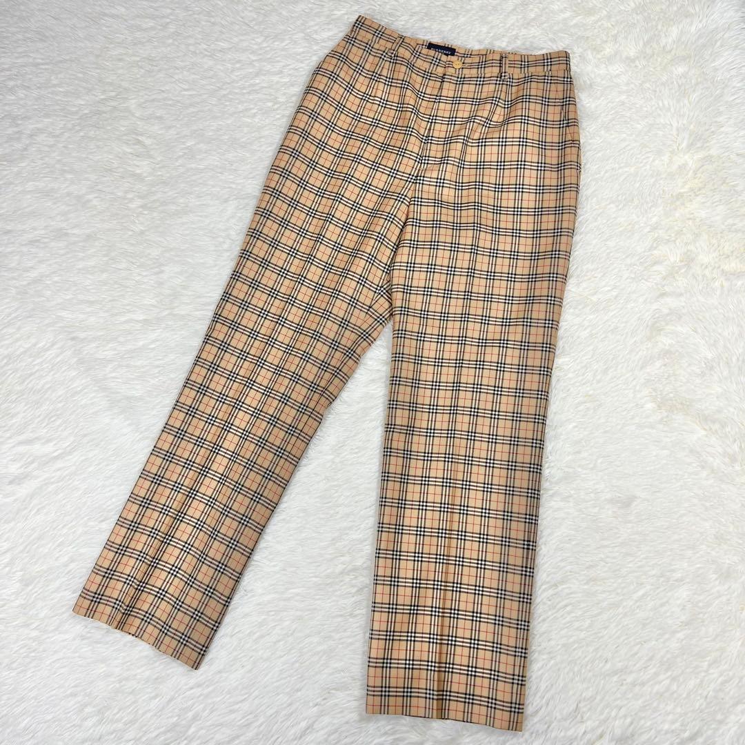 バーバリーゴルフ ノバチェック パンツ ウール100% 11号 Lサイズ