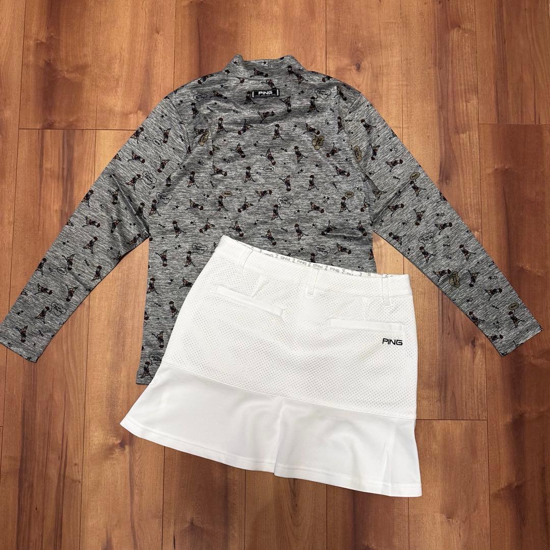 裏起毛　長袖　モックネック　ダンボールニットスカート　セットアップ　春夏　新品