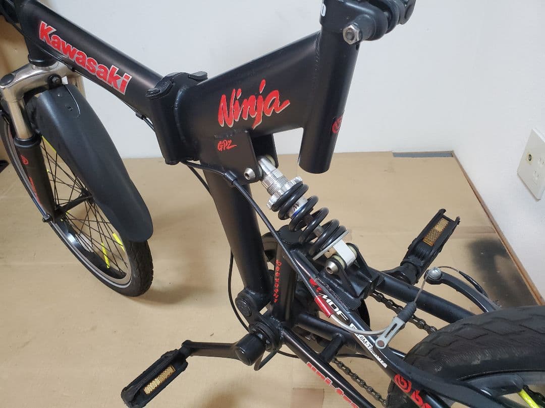 KYUZO KZ-100 折りたたみ自転車 ブラック カワサキ仕様