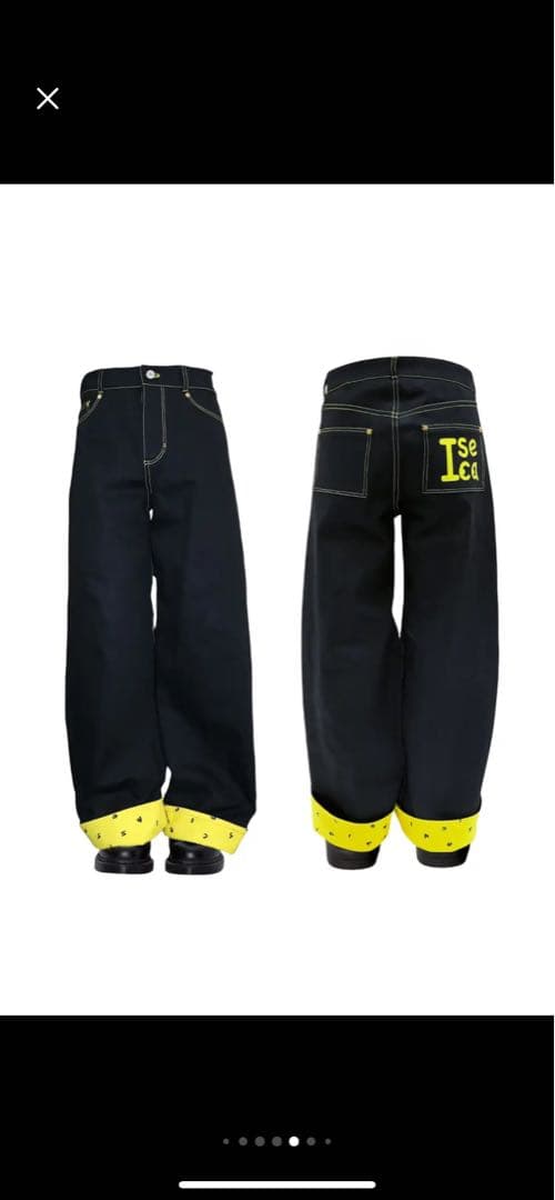 パンツ isecai HIDE&SEEK Black Denim
