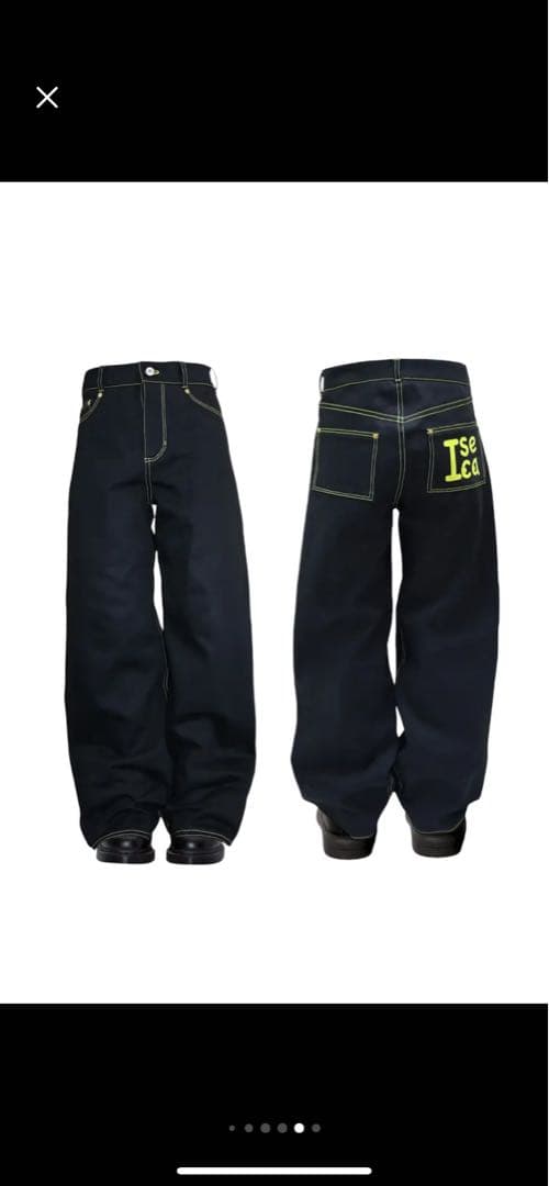 パンツ isecai HIDE&SEEK Black Denim