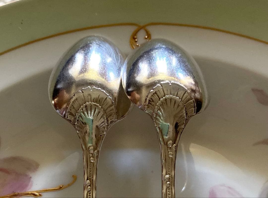 【Tiffany ティファニー】純銀 スターリングシルバー／ティースプーン ２本